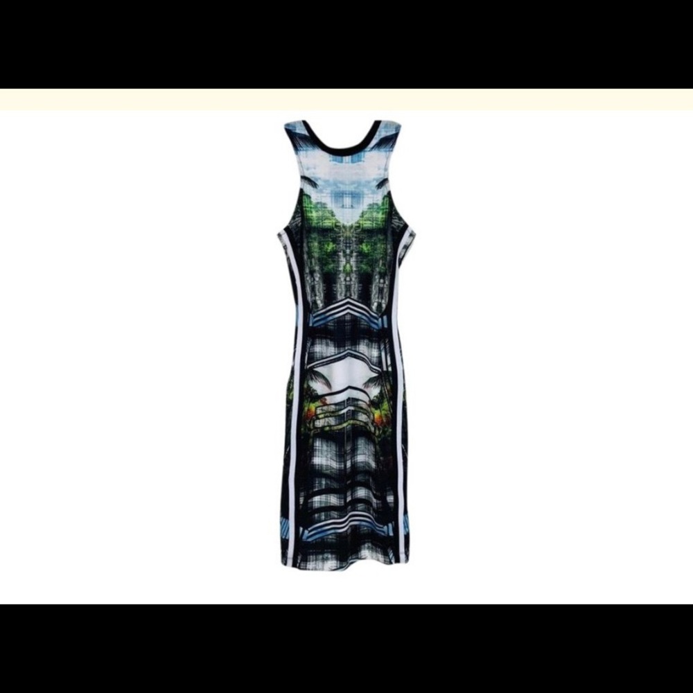 Topshop tropical print dress